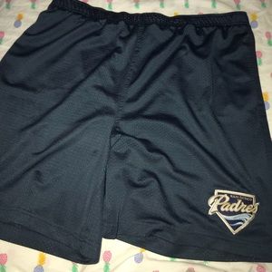 Padres workout shorts with Pockets